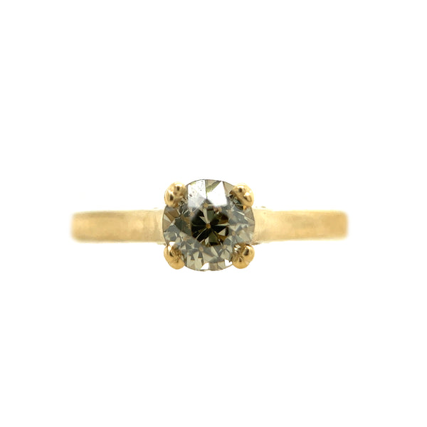Double-Prong Bridge Basket Ring - .50ct Antique Diamond