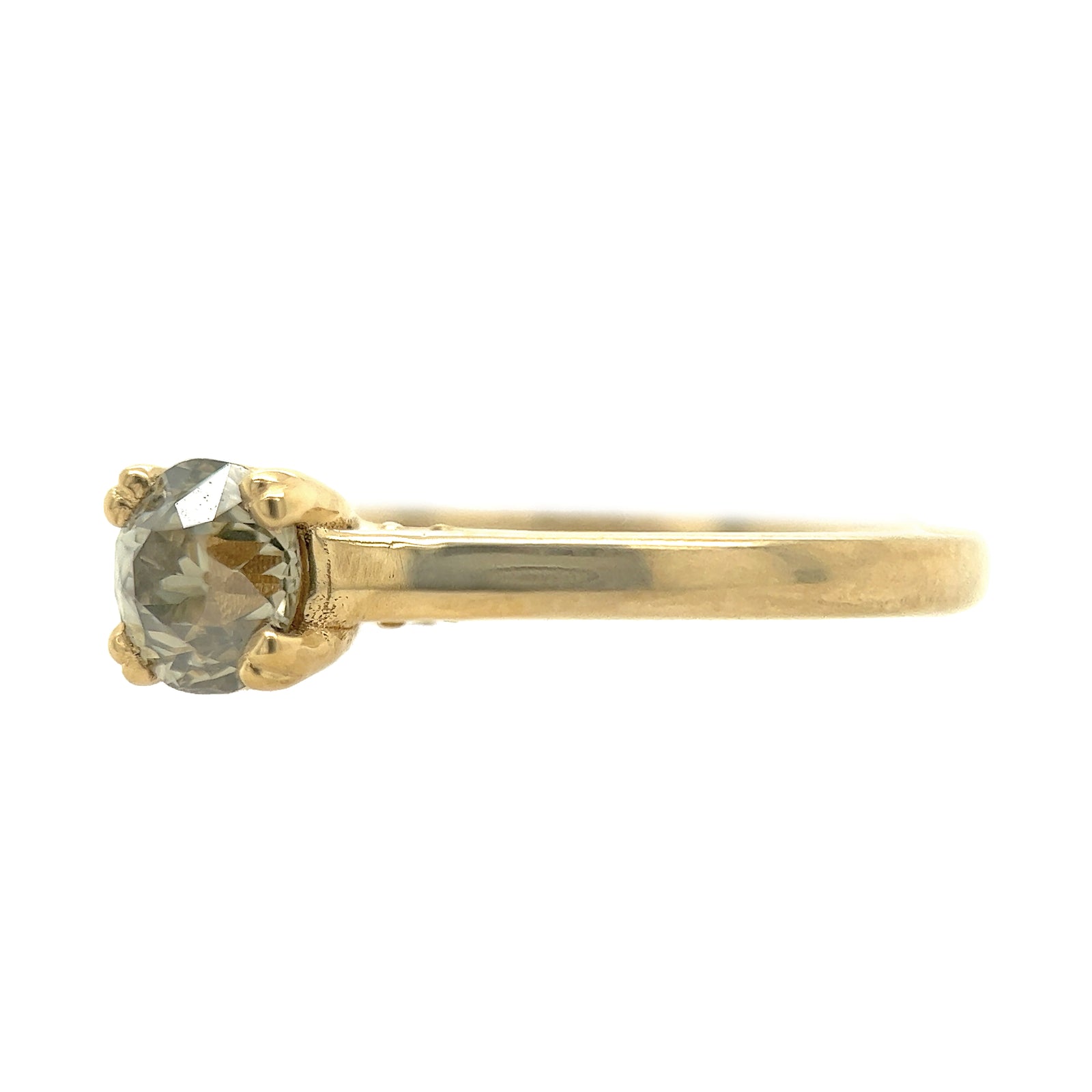 Double Prong Bridge Basket Ring .50ct Antique Diamond LORAK JEWELRY