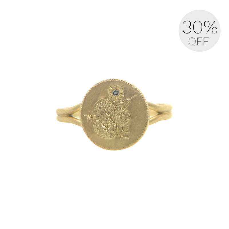 Floral Serpent Ring
