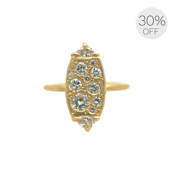 Half-Moon Mosaic Ring