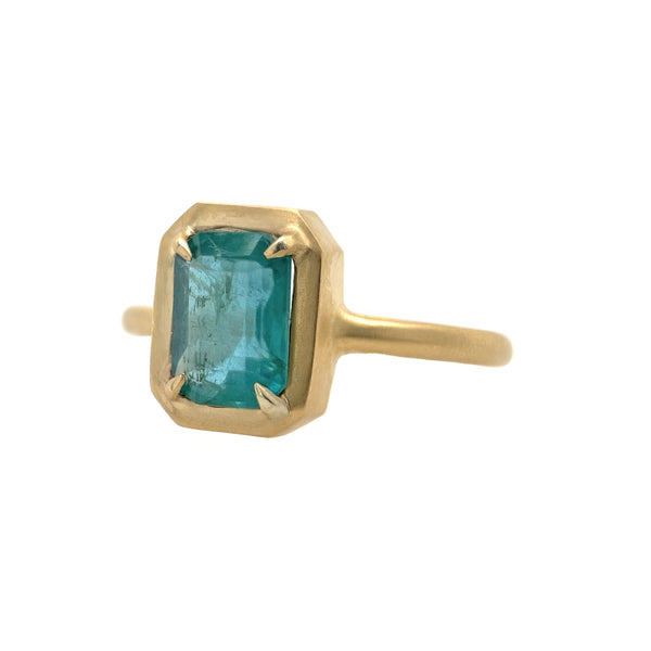 1.12ct Emerald Prong Ring