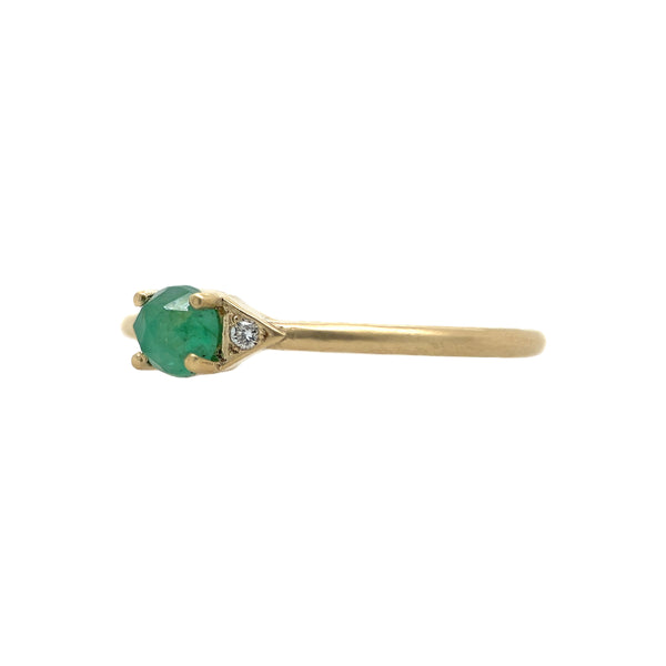 Emerald Aster Stacking Ring