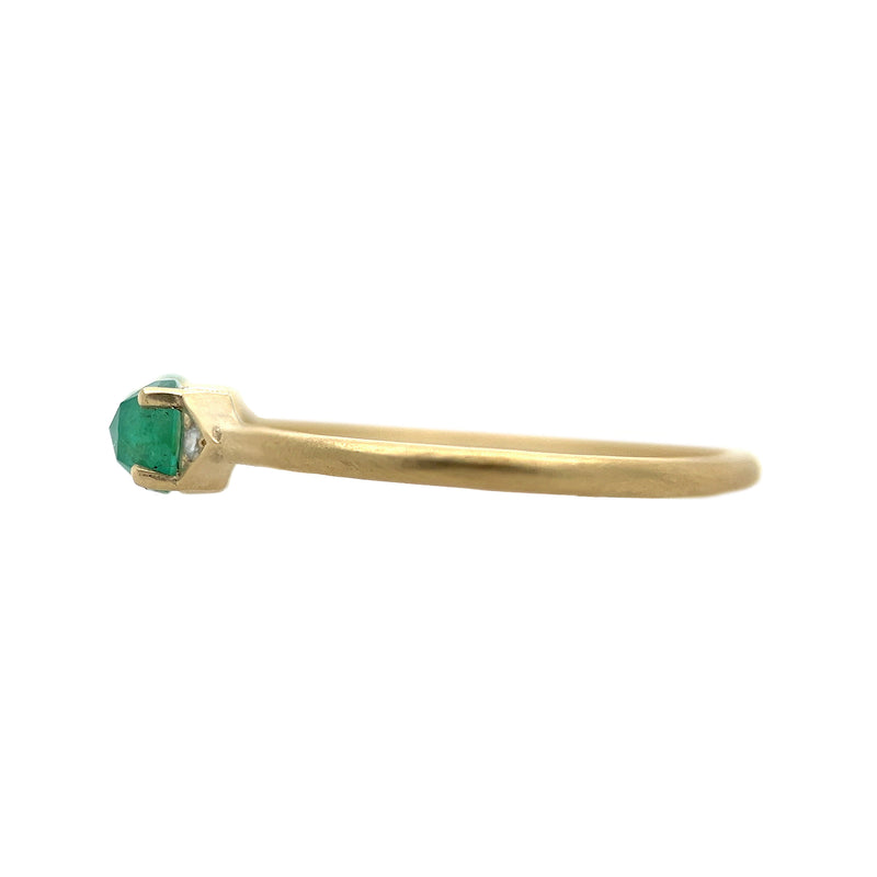 Emerald Aster Stacking Ring