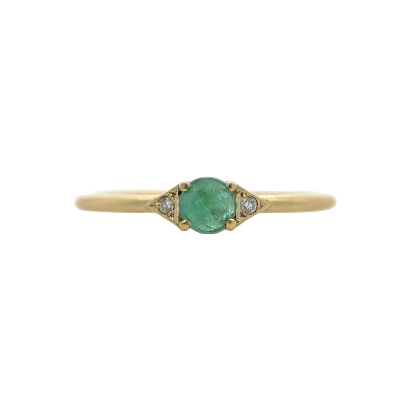 Emerald Aster Stacking Ring