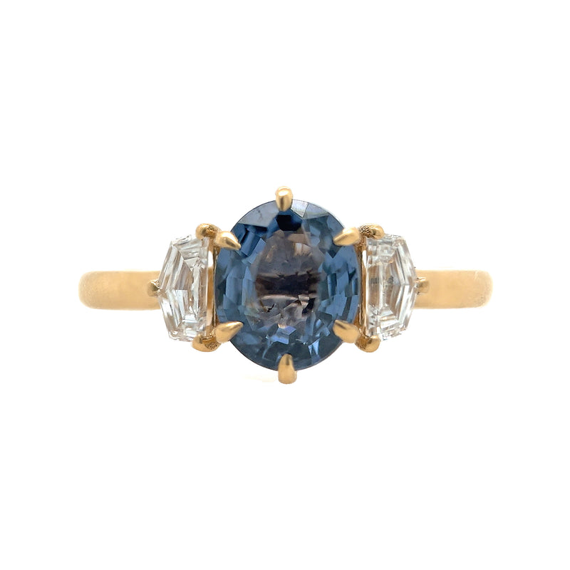 Flanked Bridge Basket - Blue Spinel