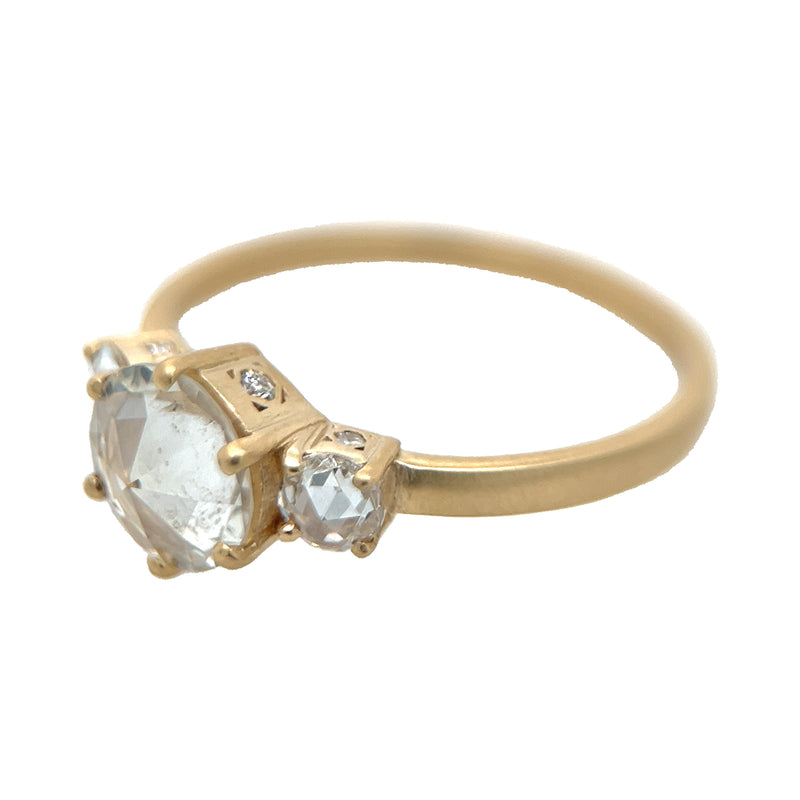 Athena Prong Ring - White Sapphire