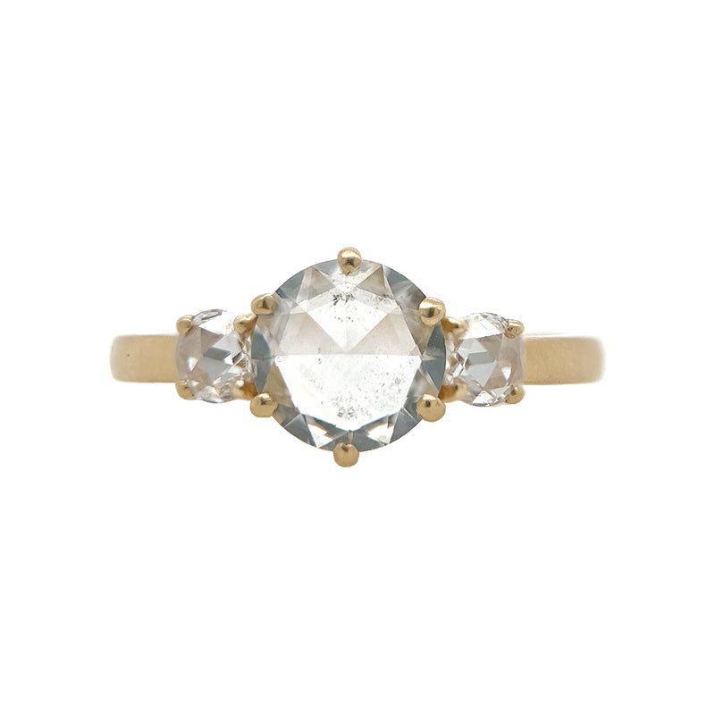 Athena Prong Ring - White Sapphire