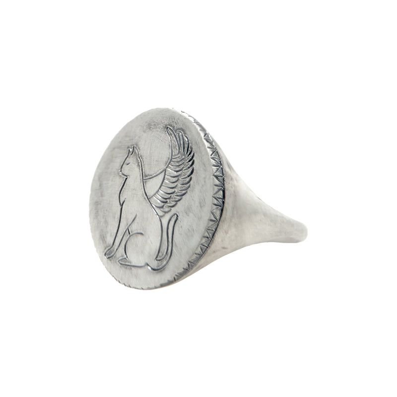 Winged Cat Sigil Ring