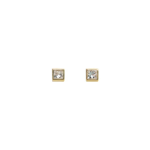 Square Diamond Studs
