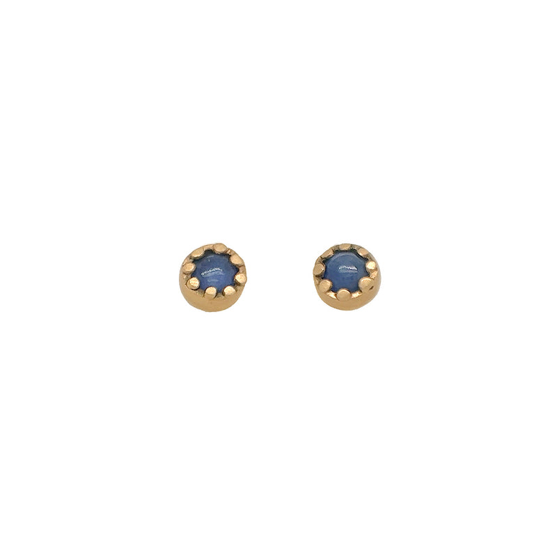 4mm Gold Pebble Cup Studs