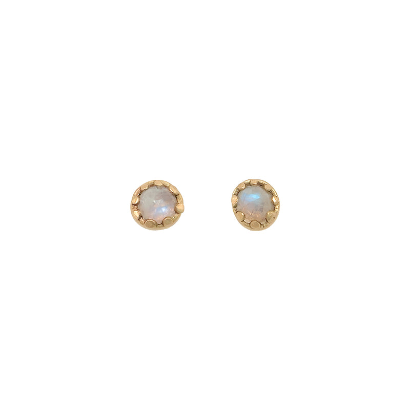 4mm Gold Pebble Cup Studs