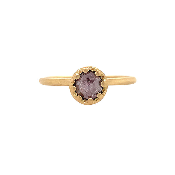 .60ct Rustic Diamond Fine Beaded Bowl Ring