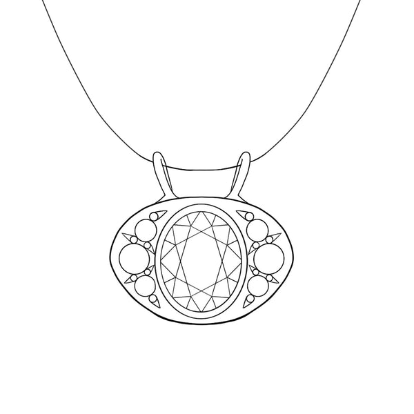 Winged Allete Necklace Semi-Mount