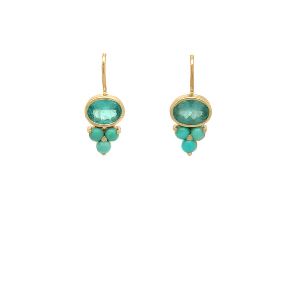 Apatite & Turquoise Drop Earrings